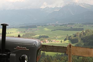 Blick auf Schloß Neuschwanstein Schlossbergalm Neuschwanstein