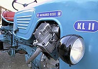 Blick auf den Motor Warchalowski DS 22 im WT 25 B zylinder-scheinwerfer-warchalowski